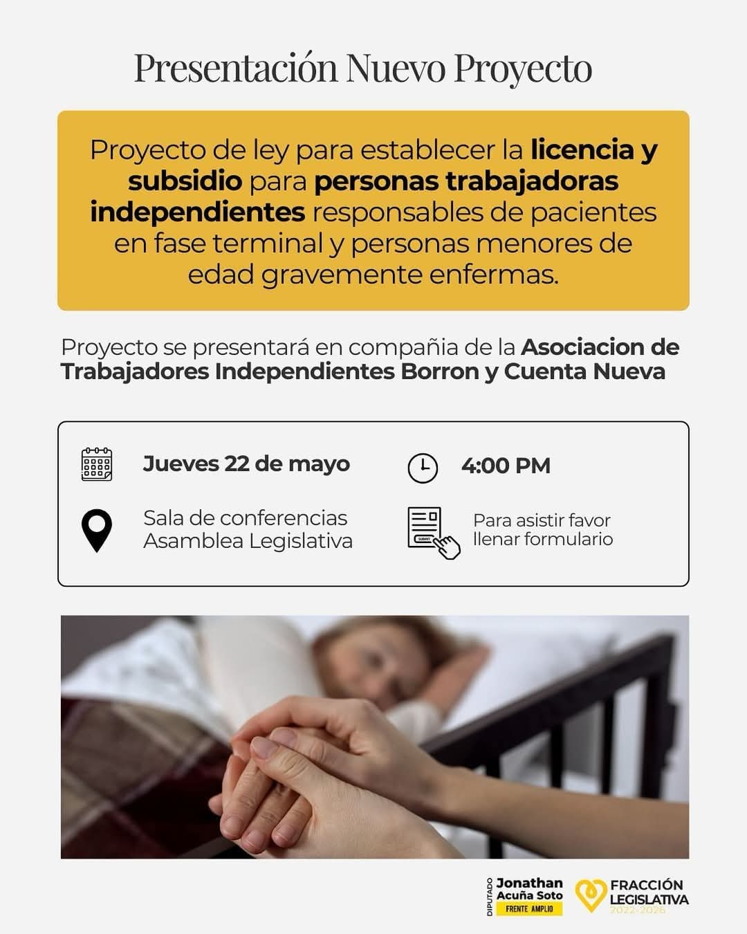 Proyecto de ley: licencia y subsidio para trabajadores independientes